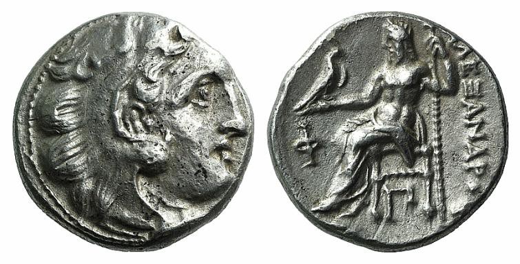 Kings of Macedon, Alexander III “the Great” (336-323 BC). AR Drachm (15.5mm, 4.2...
