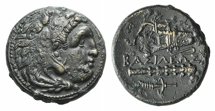Kings of Macedon, Alexander III ‘the Great’ (336-323 BC). Æ (19.5mm, 6.15g, 3h)....