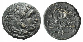 Kings of Macedon, Alexander III ‘the Great’ (336-323 BC). Æ (19.5mm, 6.15g, 3h). Uncertain mint in Western Asia Minor. Head of Herakles r., wearing li...