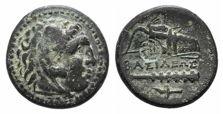 Kings of Macedon, Alexander III ‘the Great’ (336-323 BC). Æ (19mm, 5.53g, 9h). U...