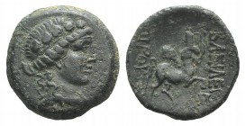 Kings of Bythinia, Prusias II (182-149 BC). Æ (20mm, 5.59g, 12h). Wreathed head of Dionysos r. R/ Centaur advancing r., playing lyre; monogram below r...