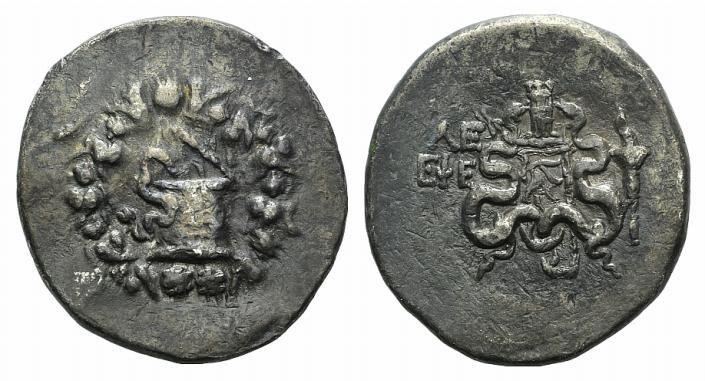 Ionia, Ephesos, c. 180-67 BC. AR Cistophoric Tetradrachm (29mm, 12.63g, 12h). Da...