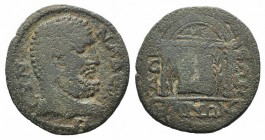 Phrygia, Synnada. Pseudo-autonomous issue, 3rd century AD. Æ (26mm, 7.04g, 5h). Bare head of Hercules or Thynnaros. R/ Baetyl within distyle temple; s...