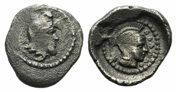 Dynasts of Lycia, Ddenewele (c. 420/10-400 BC). AR Obol (9mm, 0.62g, 5h). Head r...