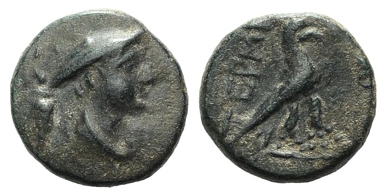 Lycia, Termessos Minor, c. 1st century BC. Æ (9mm, 1.09g, 11h). Draped bust of H...