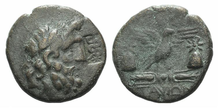 Galatia, Tavio, c. 1st century BC. Æ (24mm,10.78g, 12h). Laureate of Zeus r.; c/...