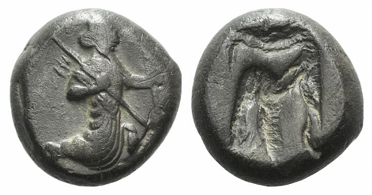 Achaemenid Kings of Persia, c. 480-420 BC. AR Siglos (14mm, 5.18g). Persian king...
