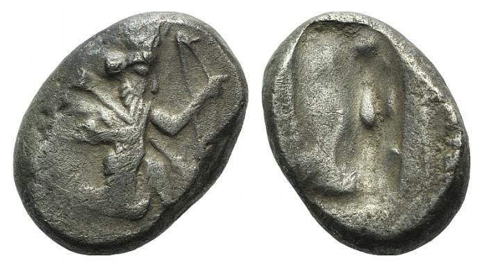 Achaemenid Kings of Persia, c. 480-420 BC. AR Siglos (15mm, 5.50g). Persian king...