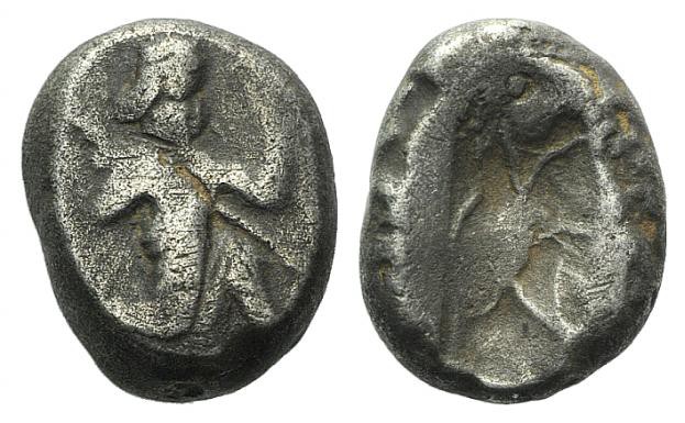 Achaemenid Kings of Persia, c. 450-375 BC. AR Siglos (14mm, 5.48g). Persian king...