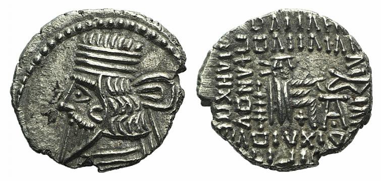Kings of Parthia, Vologases III (c. AD 105-147). AR Drachm (19mm, 3.35g, 12h). E...