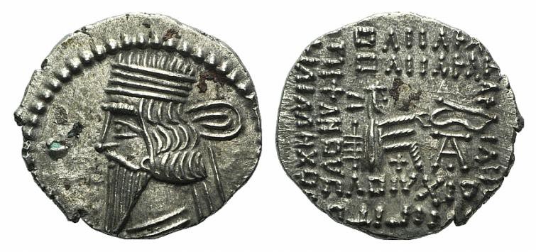 Kings of Parthia, Vologases III (c. AD 105-147). AR Drachm (20mm, 3.54g, 12h). E...