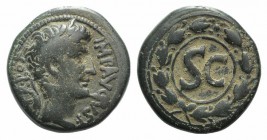 Augustus (27 BC-AD 14). Seleucis and Pieria, Antioch. Æ (26mm, 14.26g, 12h). Laureate head r. R/ SC within wreath. McAlee 206b; RPC I 4247; BMC 129. E...