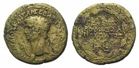Claudius (41-54). Bithynia, Nicaea. Æ (24mm, 6.89g, 6h). G. Cadius Rufus, procos, c. 47-8. Laureate head r.; lituus before. R/ Legend in three lines, ...