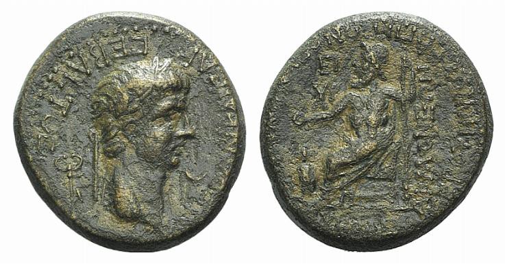 Nero (54-68). Phrygia, Acmoneia. Æ (17mm, 3.75g, 12h). L. Servinius Capito, magi...
