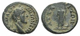 Antoninus Pius (138-161). Mysia, Attaea. Æ (17mm, 3.89g, 6h). Laureate head r. R/ Zeus standing facing, head l., holding thunderbolt over lighted alta...