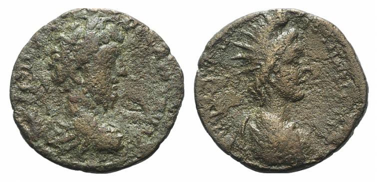 Commodus (177-192). Pontus, Trapezus. Æ (23mm, 5.80g, 6h). Laureate, draped and ...