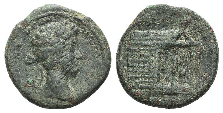 Commodus (177-192). Troas, Alexandria. Æ (24mm, 7.66g, 1h). Laureate head r. R/ ...