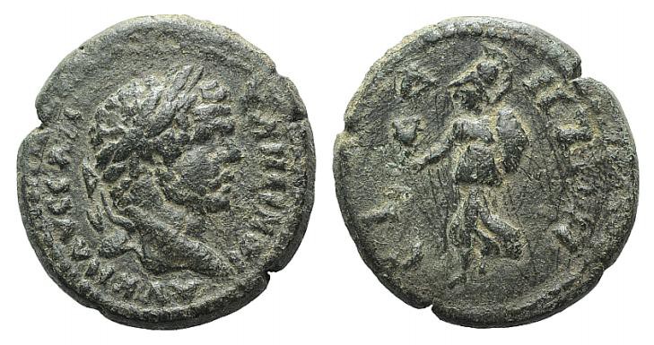 Caracalla (198-217). Pamphylia, Side. Æ (19mm, 4.98g, 12h). Laureate head r. R/ ...