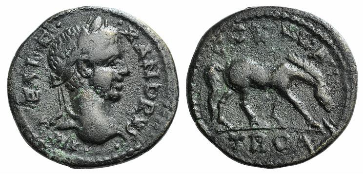 Severus Alexander (222-235). Troas, Alexandria Troas. Æ (26mm, 9.15g, 6h). Laure...