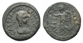 Tranquillina (Augusta, 241-244). Cilicia, Lyrbe. Æ (18mm, 4.60g, 12h). Draped bust r. R/ Nike advancing l., holding wreath and palm. SNG BnF -; SNG Le...