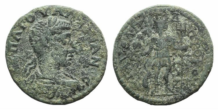 Valerian I (253-260). Aeolis, Cyme. Æ (28mm, 10.40g, 6h). Laureate, draped and c...
