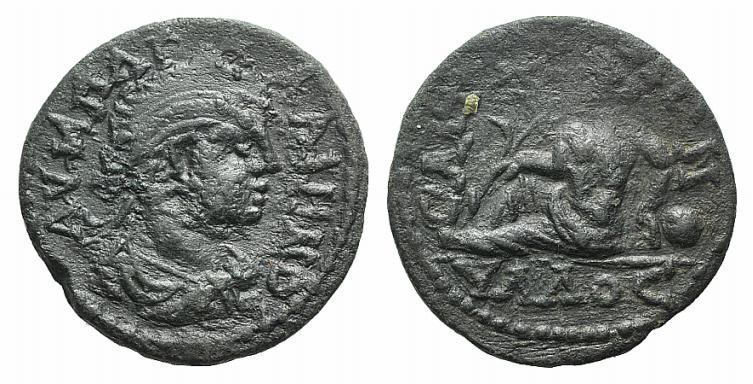 Gallienus (253-268). Lydia, Saitta. Æ (20mm, 3.56g, 12h). Laureate, draped and c...