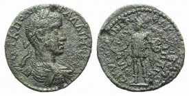 Gallienus (253-268). Ionia, Smyrna. Æ (29mm, 9.61g, 6h). Marcus Aurelius Philetos Hippikos, strategos, 253-260. Laureate, draped and cuirassed bust r....
