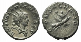 Divus Valerian II (died AD 258). AR Antoninianus (20mm, 5.02g, 6h). Colonia Agrippinensis, 258-9. Radiate and draped bust r. R/ Valerian, holding scep...