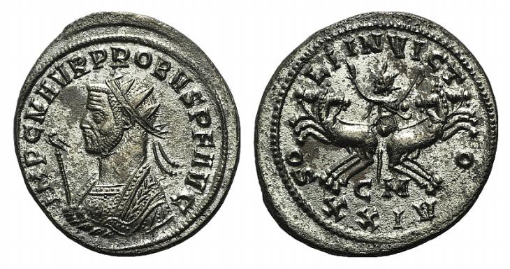 Probus (276-282). Radiate (24mm, 4.70g, 5h). Cyzicus, AD 281. Radiate bust l. in...