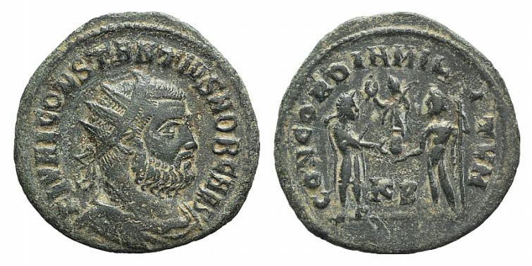 Constantius I (Caesar, 293-305). Radiate (20mm, 2.48g, 12h). Cyzicus, 295-9. Rad...
