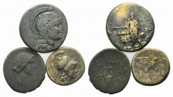 Lot of 3 Greek Æ coins, to be catalog. Lot sold as it, no returns