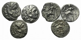Lot of 3 Drachms of Alexander the Great. Lot sold as it, no returns