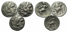 Lot of 3 Drachms of Alexander the Great. Lot sold as it, no returns