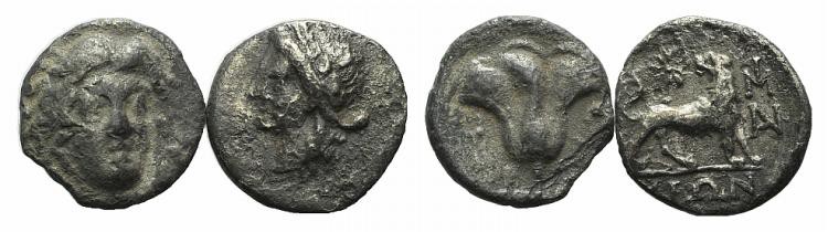 Lot of 2 Hemidrachms, Rhodos and Miletos. Lot sold as it, no returns