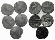 Lot of 5 Hemidrachms of Miletos. Lot sold as it, no returns
