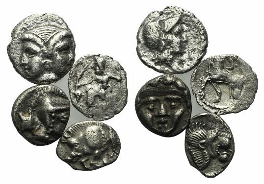 Lot of 5 Greek AR coins, to be catalog. Lot sold as it, no returns