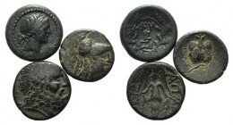 Lot of 3 Greek Æ coins, to be catalog. Lot sold as it, no returns