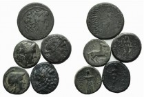 Lot of 5 Greek Æ coins, to be catalog. Lot sold as it, no returns