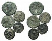 Lot of 5 Greek Æ coins, to be catalog. Lot sold as it, no returns