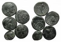 Lot of 5 Greek Æ coins, to be catalog. Lot sold as it, no returns