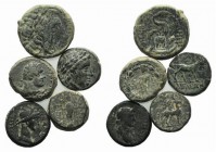 Lot of 5 Greek Æ coins, to be catalog. Lot sold as it, no returns