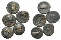 Lot of 5 Greek Æ coins, to be catalog. Lot sold as it, no returns