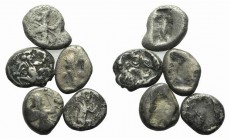 Lot of 5 Siglos of the Achaemenid Empire. Lot sold as it, no returns