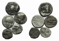 Lot of 5 Greek AR coins, to be catalog. Lot sold as it, no returns