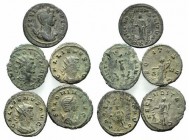 Lot of 5 Roman Imperial Antoniniani, to be catalog. Lot sold as it, no returns