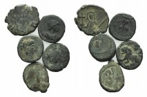 Lot of 5 Later Roman Imperial Æ coins, to be catalog. Lot sold as it, no returns