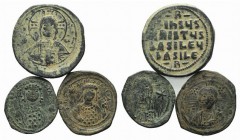 Lot of 3 Byzantine Folles, to be catalog. Lot sold as it, no returns