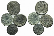 Lot of 4 Byzantine Folles, to be catalog. Lot sold as it, no returns