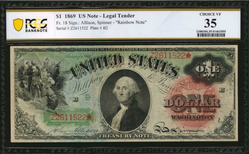 Legal Tender Notes

Fr. 18. 1869 Legal Tender Note. PCGS Banknote Choice Very ...