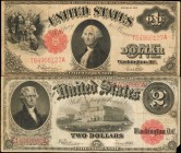 Legal Tender Notes

Lot of (2) Fr. 39 & 60. 1917 $1 & $2 Legal Tender Notes. Fine & Very Fine.

A pairing of two $1 & $2 notes from the 1917 serie...